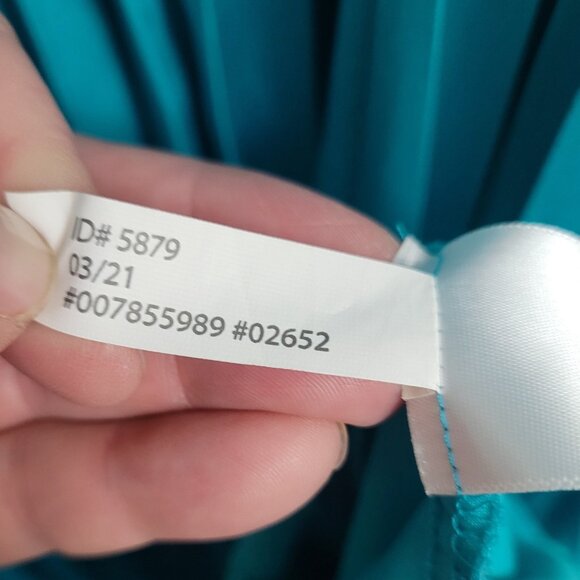 Express Jewel Tone Teal Pleated Side‎ Cutout Maxi Dress Formal Blue Green Size S - Picture 11 of 16